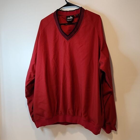 Ashworth Golf Weather Systems V-Neck Pullover Size XL Lined Wind Resistant Red - Picture 3 of 12